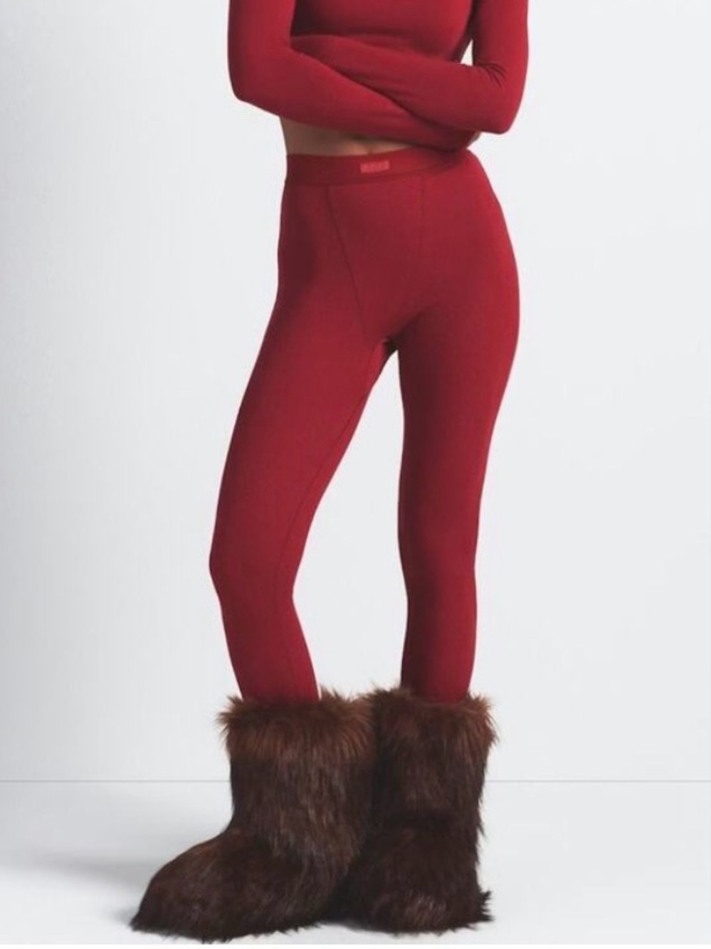 ❤️ SKIMS Cotton Rib Legging | Brick | S | NWOT 🏷️